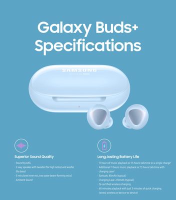 Erbjudanden av Elektronik och Vitvaror | Samsung Galaxy Buds+ de Samsung | 2023-11-06 - 2023-12-30