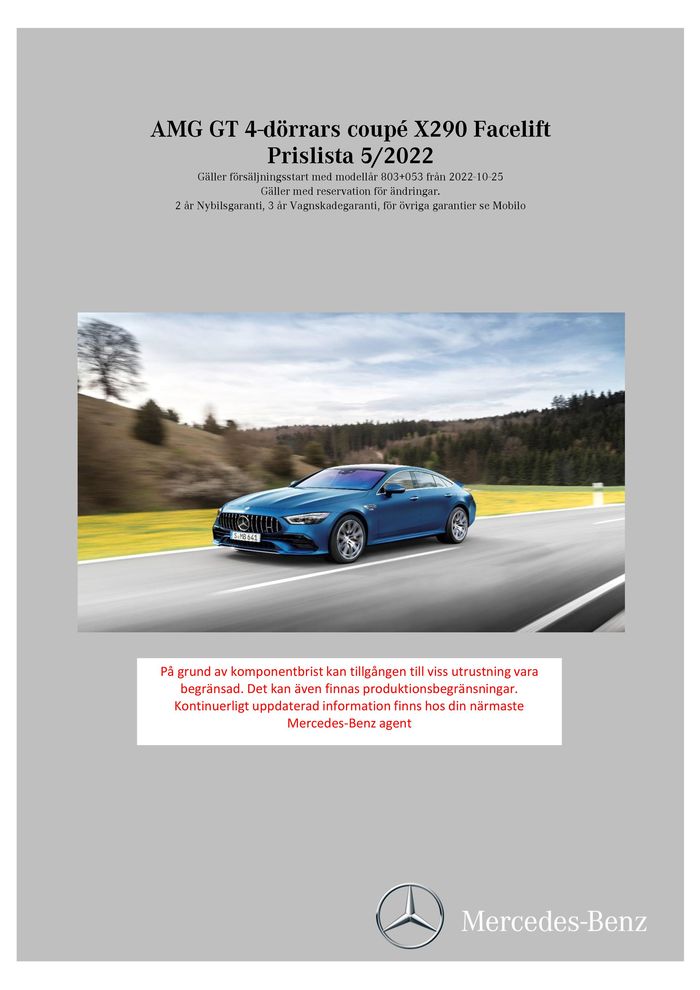 Mercedes-Benz-katalog | Mercedes-Benz 4 Door Coupe X290-fl | 2023-11-10 - 2024-11-10