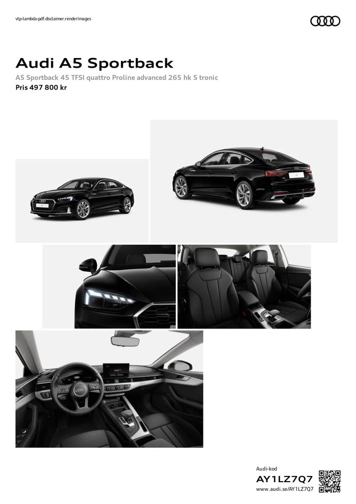 Audi-katalog | Audi A5 Sportback | 2023-11-09 - 2024-11-09