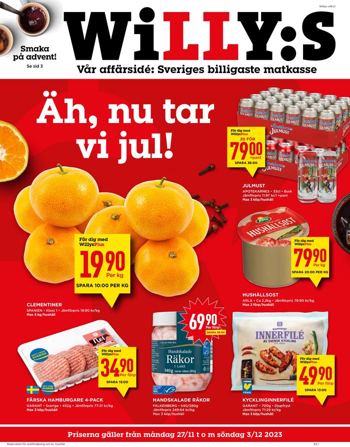 Willys I Sölvesborg | Erbjudanden & Reklamblad Jul | Tiendeo