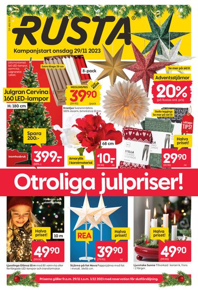 Erbjudanden av Möbler och Inredning i Uppsala | Rusta reklambad de Rusta | 2023-11-30 - 2023-12-03