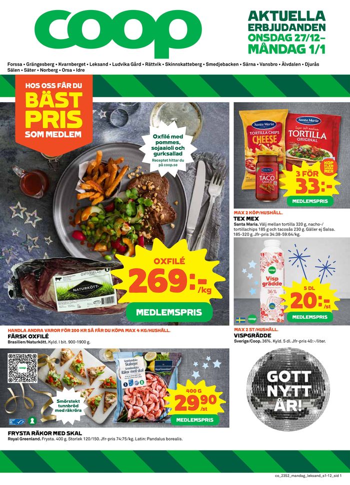 Coop I Falun | Erbjudanden & Reklamblad Jul | Tiendeo