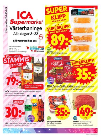 ICA Supermarket-katalog i Haninge | ICA Supermarket Erbjudanden | 2024-02-19 - 2024-02-25