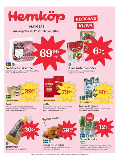 Erbjudanden av Matbutiker i Alingsås | Hemköp Erbjudanden de Hemköp | 2024-02-19 - 2024-02-25