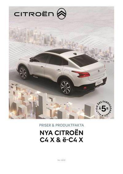 Citroën-katalog | Citroën NYA C4 X | 2024-02-24 - 2025-02-24