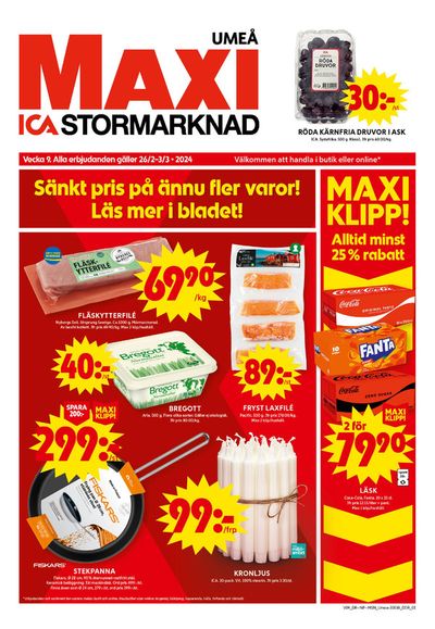 Erbjudanden av Matbutiker i Umeå | ICA Maxi Erbjudanden de ICA Maxi | 2024-02-26 - 2024-03-03