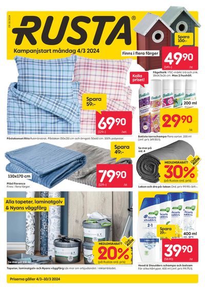 Rusta-katalog i Varberg | Rusta reklambad ! | 2024-03-04 - 2024-03-18