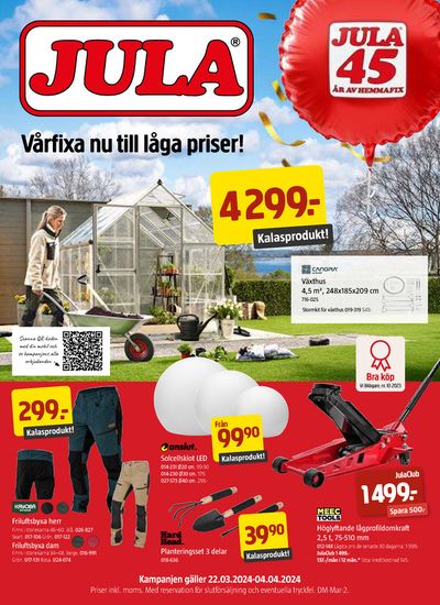 Erbjudanden av Bygg och Trädgård i Vänersborg | Jula reklamblad de Jula | 2024-03-22 - 2024-04-05