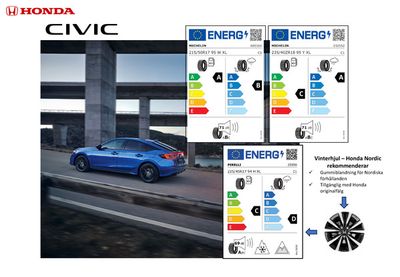 Erbjudanden av Bilar och Motor i Håbo | Honda Civic däckmärkning de Honda | 2024-03-22 - 2025-03-22
