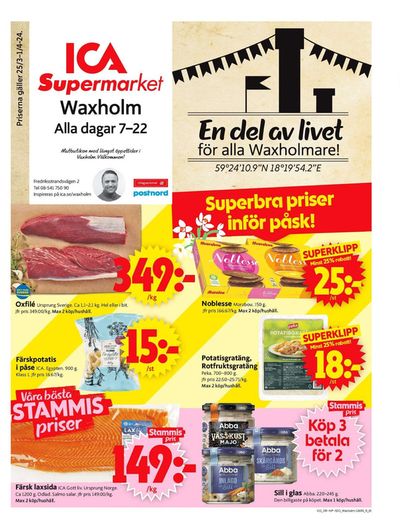 ICA Supermarket-katalog i Vaxholm | ICA Supermarket Erbjudanden | 2024-03-25 - 2024-03-31