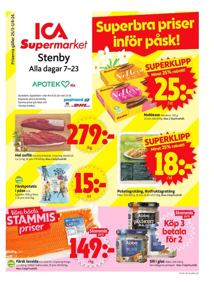 ICA Supermarket-katalog i Eskilstuna | ICA Supermarket Erbjudanden | 2024-03-25 - 2024-03-31