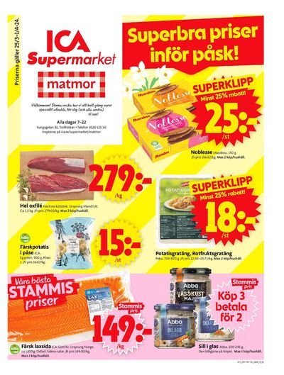 Erbjudanden av Matbutiker i Trollhättan | ICA Supermarket Erbjudanden de ICA Supermarket | 2024-03-25 - 2024-03-31