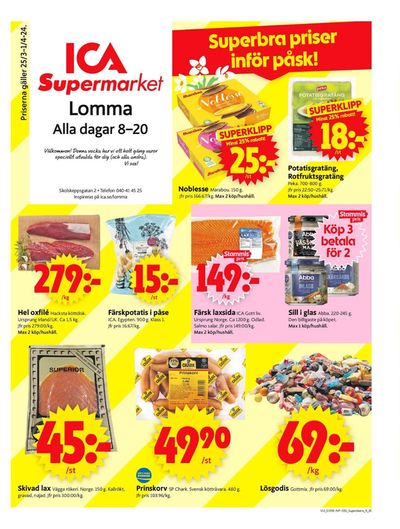 ICA Supermarket-katalog i Burlöv | ICA Supermarket Erbjudanden | 2024-03-25 - 2024-03-31