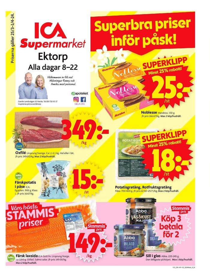 ICA Supermarket-katalog i Nacka | ICA Supermarket Erbjudanden | 2024-03-25 - 2024-03-31
