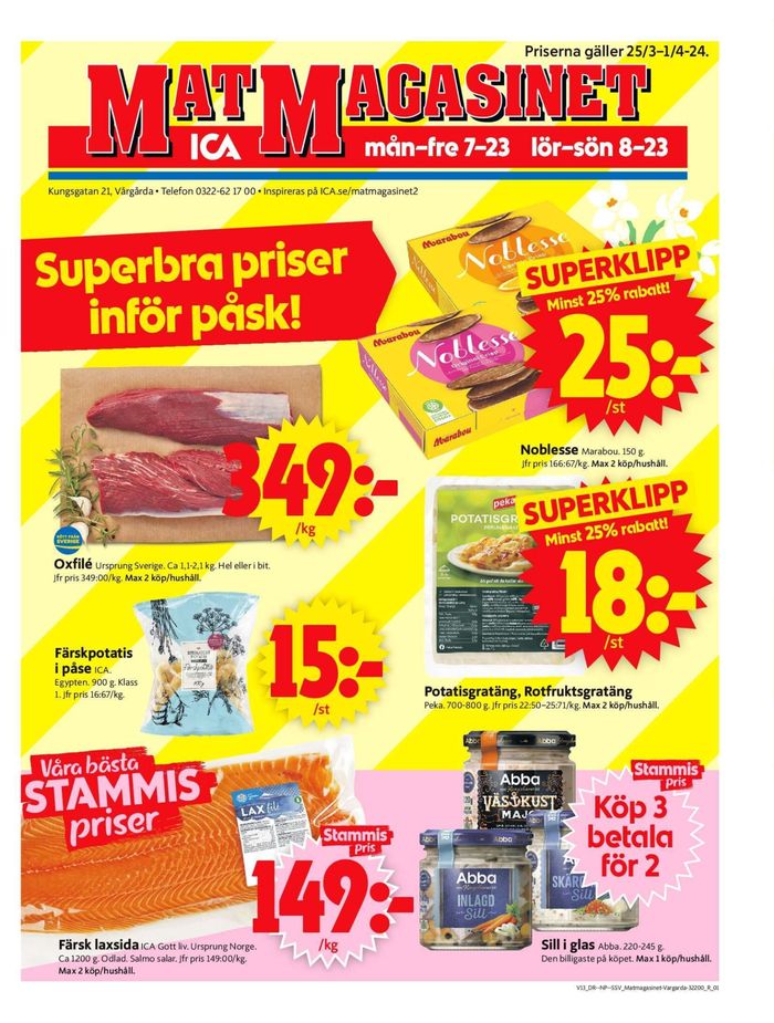 ICA Supermarket-katalog i Vårgårda | ICA Supermarket Erbjudanden | 2024-03-25 - 2024-03-31