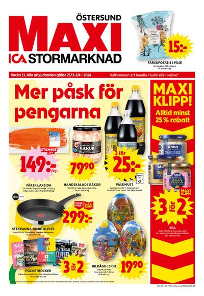 Erbjudanden av Matbutiker i Östersund | ICA Maxi Erbjudanden de ICA Maxi | 2024-03-25 - 2024-03-31