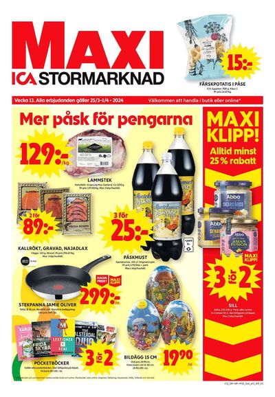 Erbjudanden av Matbutiker i Ängelholm | ICA Maxi Erbjudanden de ICA Maxi | 2024-03-25 - 2024-03-31
