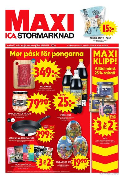 Erbjudanden av Matbutiker i Vetlanda | ICA Maxi Erbjudanden de ICA Maxi | 2024-03-25 - 2024-03-31