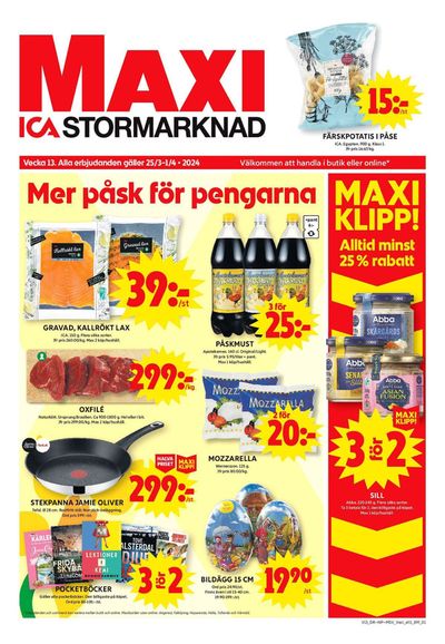 Erbjudanden av Matbutiker i Skövde | ICA Maxi Erbjudanden de ICA Maxi | 2024-03-25 - 2024-03-31