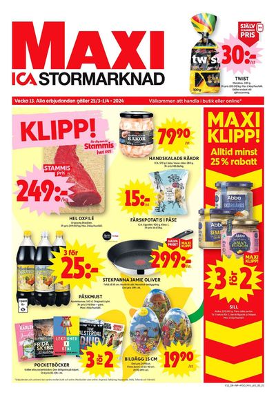 Erbjudanden av Matbutiker i Nyköping | ICA Maxi Erbjudanden de ICA Maxi | 2024-03-25 - 2024-03-31
