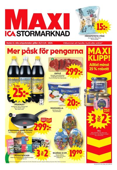 ICA Maxi-katalog i Kungälv | ICA Maxi Erbjudanden | 2024-03-25 - 2024-03-31