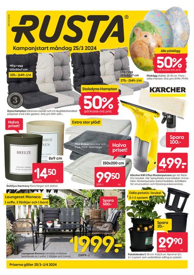 Erbjudanden av Möbler och Inredning i Huddinge | Rusta reklambad de Rusta | 2024-03-25 - 2024-04-08