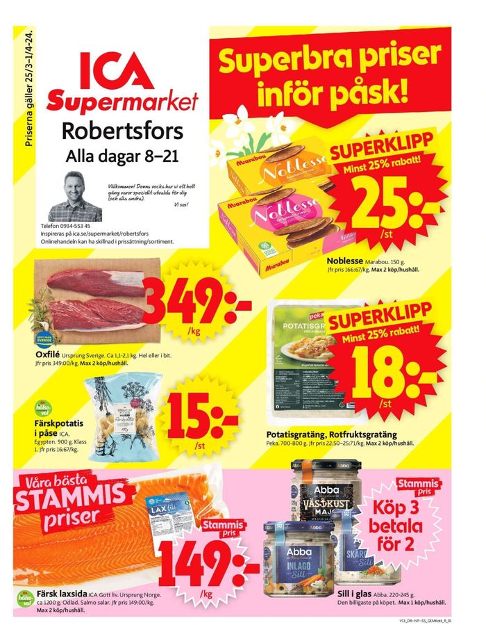 ICA Supermarket-katalog i Robertsfors | ICA Supermarket Erbjudanden | 2024-03-25 - 2024-03-31