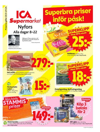 ICA Supermarket-katalog i Eskilstuna | ICA Supermarket Erbjudanden | 2024-03-25 - 2024-03-31