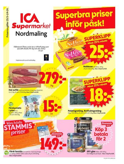 ICA Supermarket-katalog i Nordmaling | ICA Supermarket Erbjudanden | 2024-03-25 - 2024-03-31