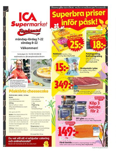 ICA Supermarket-katalog i Stockholm | ICA Supermarket Erbjudanden | 2024-03-25 - 2024-03-31