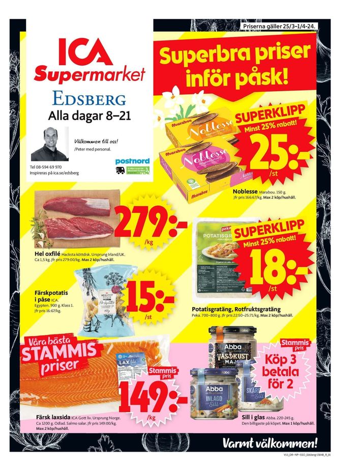 ICA Supermarket-katalog i Sollentuna | ICA Supermarket Erbjudanden | 2024-03-25 - 2024-03-31