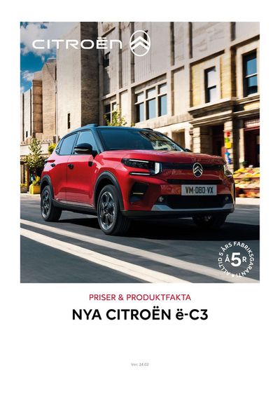 Citroën-katalog i Vadstena | Citroën reklamblad | 2024-03-28 - 2025-03-28