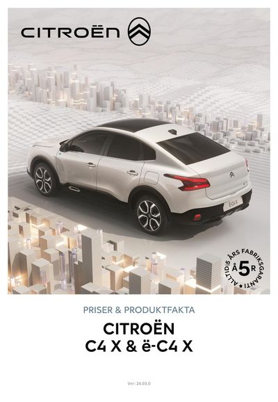 Citroën-katalog i Stockholm | Citroën C4 X | 2024-03-28 - 2025-03-28