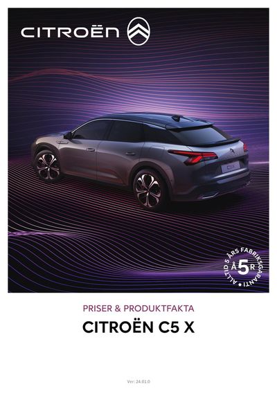 Erbjudanden av Bilar och Motor i Ystad | Citroën C5 X PLUG-IN HYBRID de Citroën | 2024-03-28 - 2025-03-28