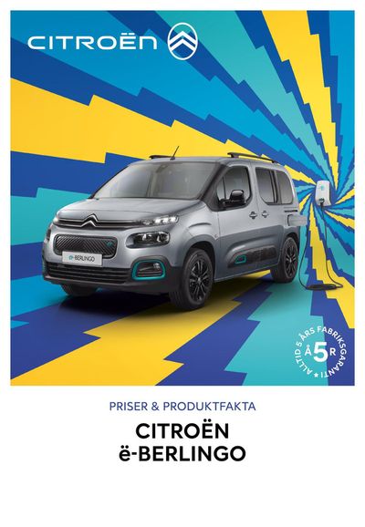 Erbjudanden av Bilar och Motor i Mariestad | Citroën ë-BERLINGO de Citroën | 2024-03-28 - 2025-03-28