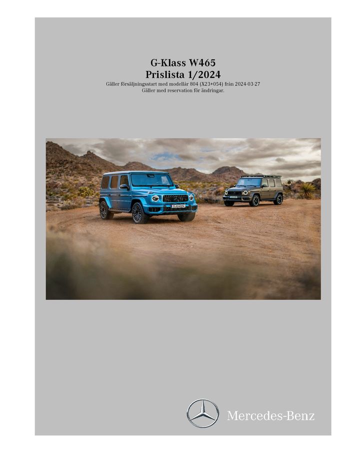 Mercedes-Benz-katalog i Norrköping | Mercedes-Benz Offroader W465 | 2024-03-28 - 2025-03-28