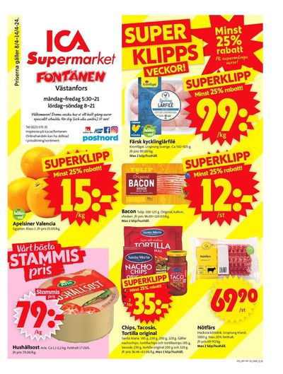 ICA Supermarket-katalog i Sollentuna | ICA Supermarket Erbjudanden | 2024-04-07 - 2024-04-21