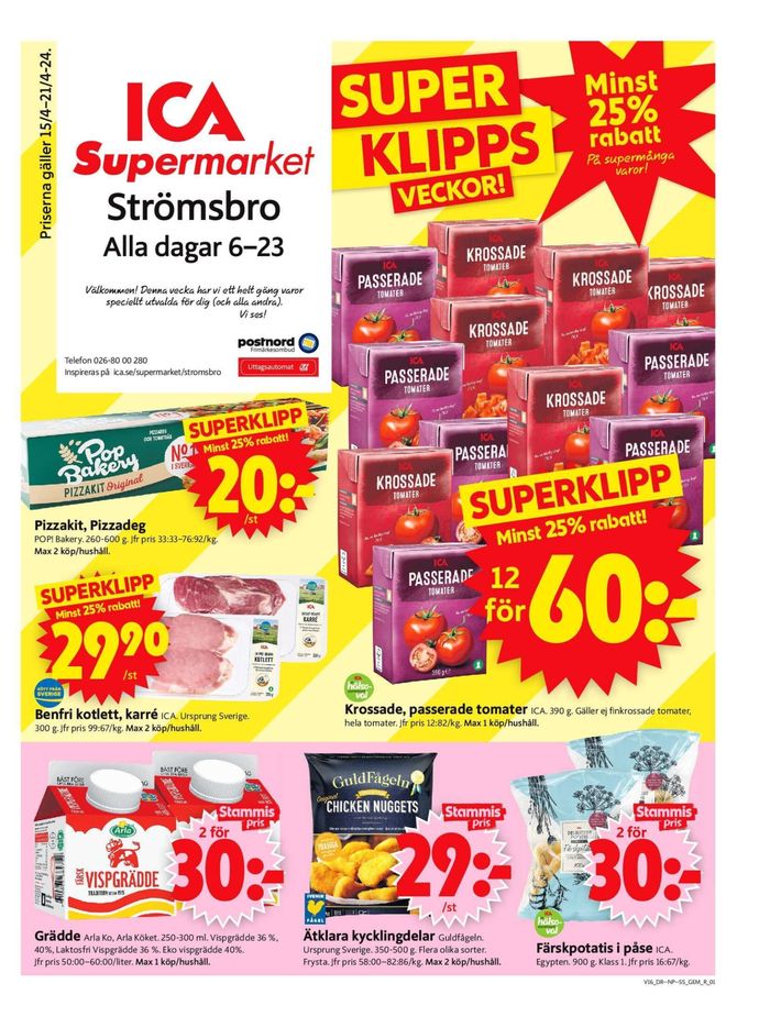 ICA Supermarket-katalog i Gävle | ICA Supermarket Erbjudanden | 2024-04-15 - 2024-04-21