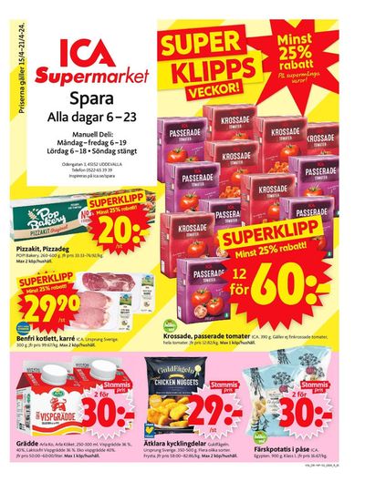 ICA Supermarket-katalog i Herrestad | ICA Supermarket Erbjudanden | 2024-04-15 - 2024-04-21