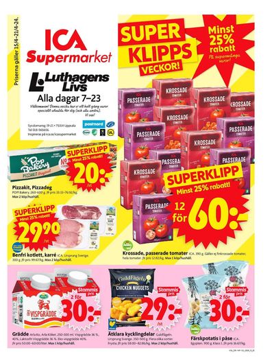ICA Supermarket-katalog i Uppsala | ICA Supermarket Erbjudanden | 2024-04-15 - 2024-04-21