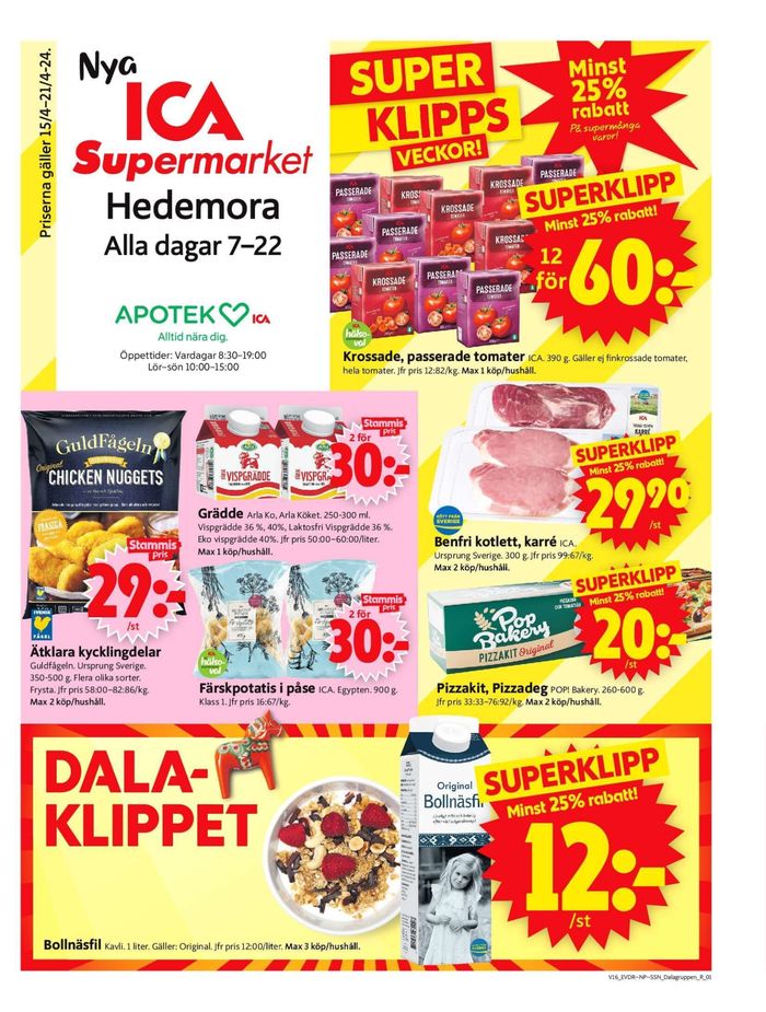 ICA Supermarket-katalog i Hedemora | ICA Supermarket Erbjudanden | 2024-04-15 - 2024-04-21