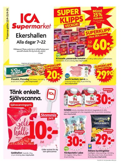 Erbjudanden av Matbutiker i Örebro | ICA Supermarket Erbjudanden de ICA Supermarket | 2024-04-15 - 2024-04-21