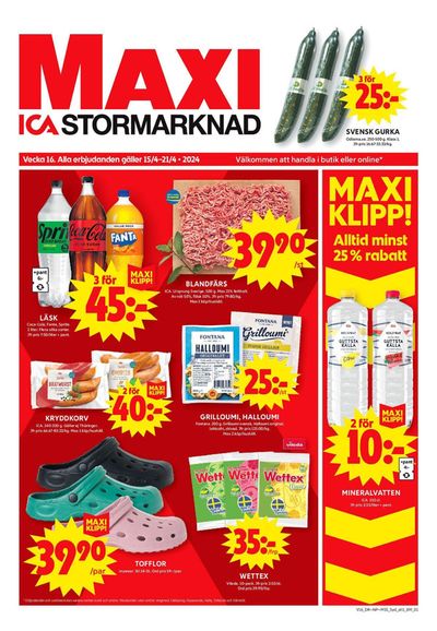 ICA Maxi-katalog i Örkelljunga | ICA Maxi Erbjudanden | 2024-04-15 - 2024-04-21
