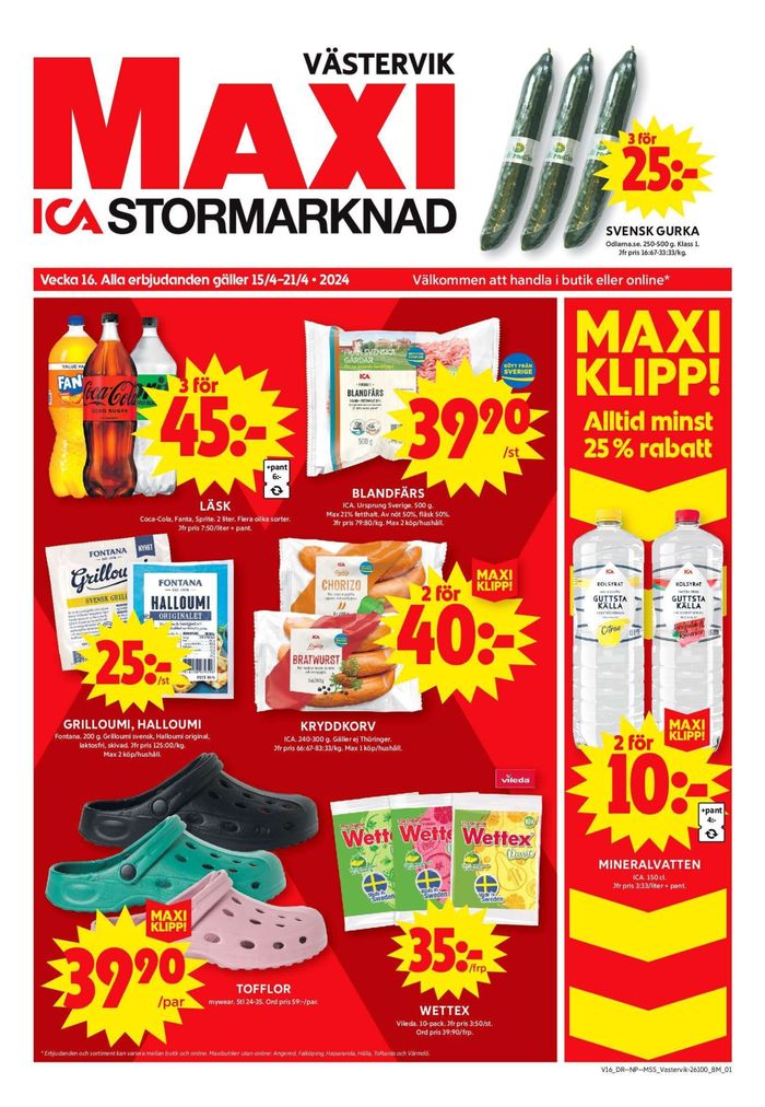 ICA Maxi-katalog i Västervik | ICA Maxi Erbjudanden | 2024-04-15 - 2024-04-21