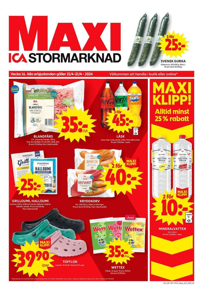 ICA Maxi-katalog i Ulricehamn | ICA Maxi Erbjudanden | 2024-04-15 - 2024-04-21