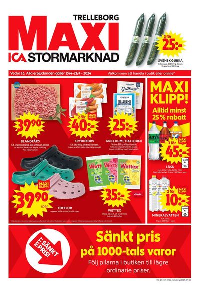 Erbjudanden av Matbutiker i Trelleborg | ICA Maxi Erbjudanden de ICA Maxi | 2024-04-15 - 2024-04-21
