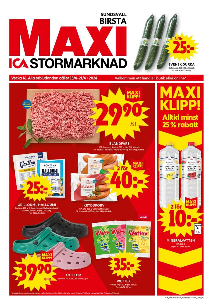 ICA Maxi-katalog i Sundsvall | ICA Maxi Erbjudanden | 2024-04-15 - 2024-04-21
