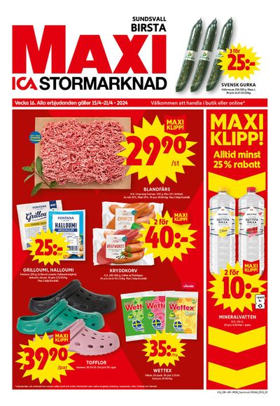 ICA Maxi-katalog i Sundsvall | ICA Maxi Erbjudanden | 2024-04-15 - 2024-04-21