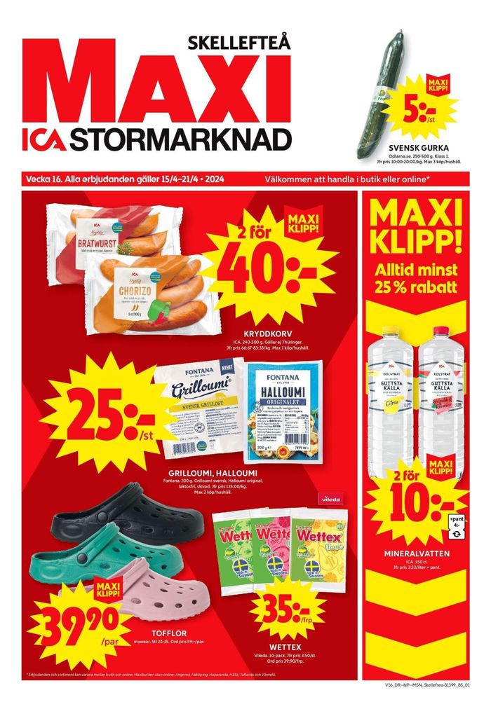 ICA Maxi-katalog i Skellefteå | ICA Maxi Erbjudanden | 2024-04-15 - 2024-04-21