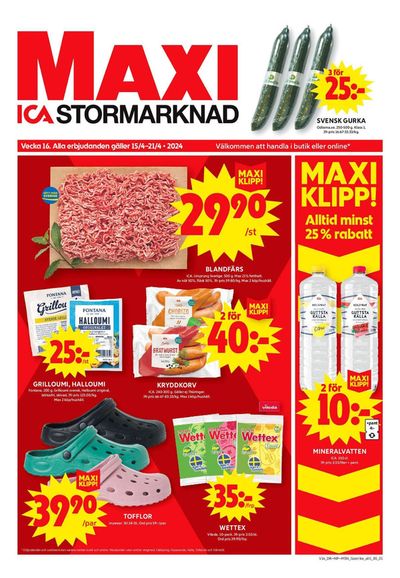 Erbjudanden av Matbutiker i Sandviken (Gävleborg) | ICA Maxi Erbjudanden de ICA Maxi | 2024-04-15 - 2024-04-21